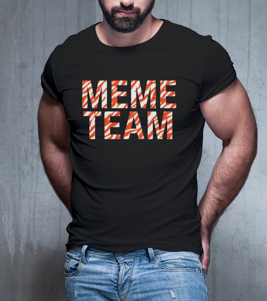 MEME TEAM Red And White Zebra Print T-Shirt