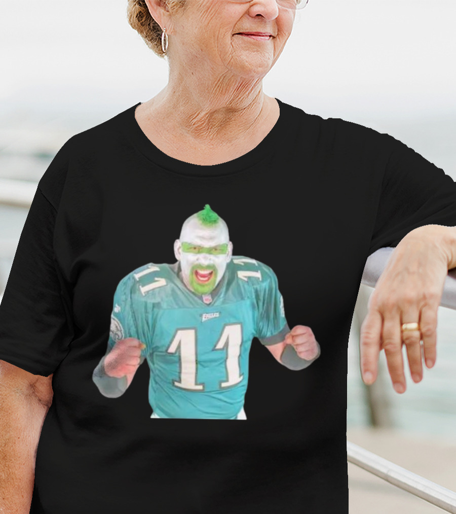 Philadelphia Eagles Fan Jersey 11 Green Face Paint Enthusiast T-Shirt