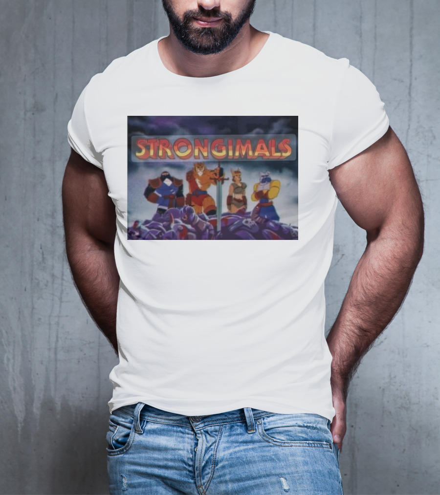 Strongimals Cartoon Warriors Assemble T-Shirt