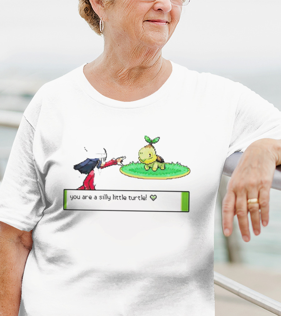 You Are A Silly Little Turtle Retro Pixel Art Showdown T-Shirt