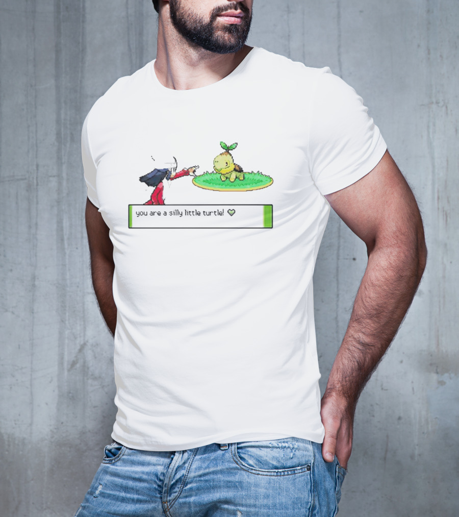 You Are A Silly Little Turtle Retro Pixel Art Showdown T-Shirt