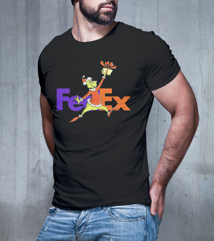 The Grinch Santa FedEx Gift T-Shirt