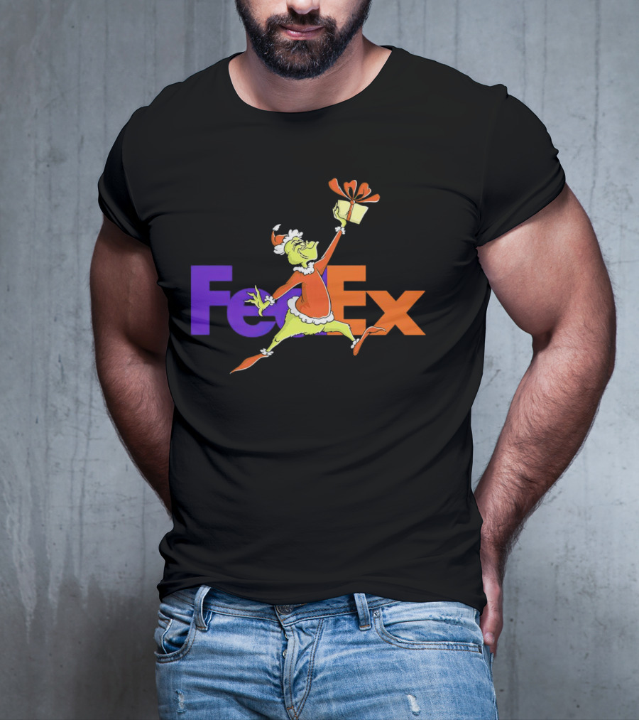 The Grinch Santa FedEx Gift T-Shirt