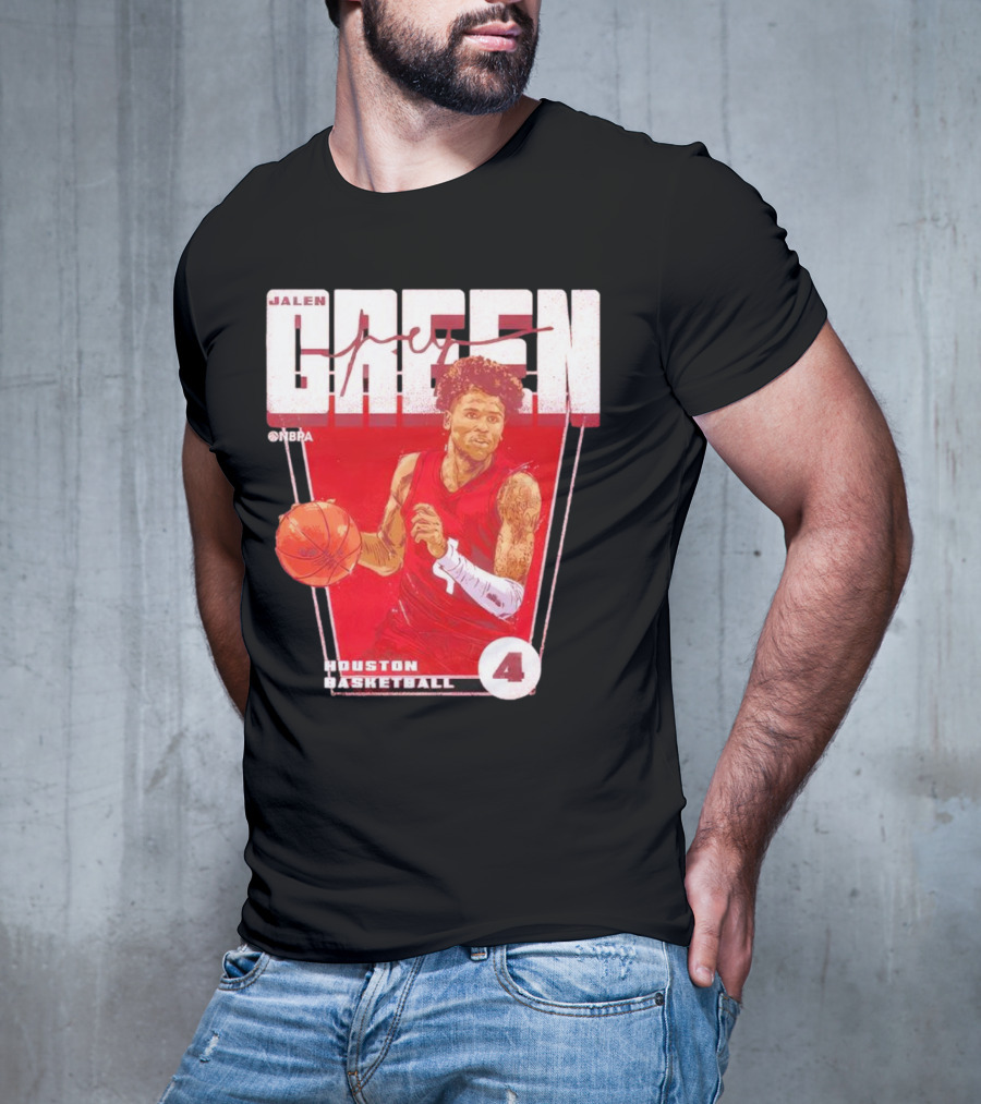 Jalen Green No. 4 Houston Basketball NBA Red Premiere T-Shirt