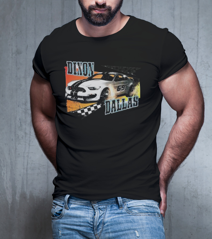 Dixon Dallas 69 Mustang Racing Car T-Shirt