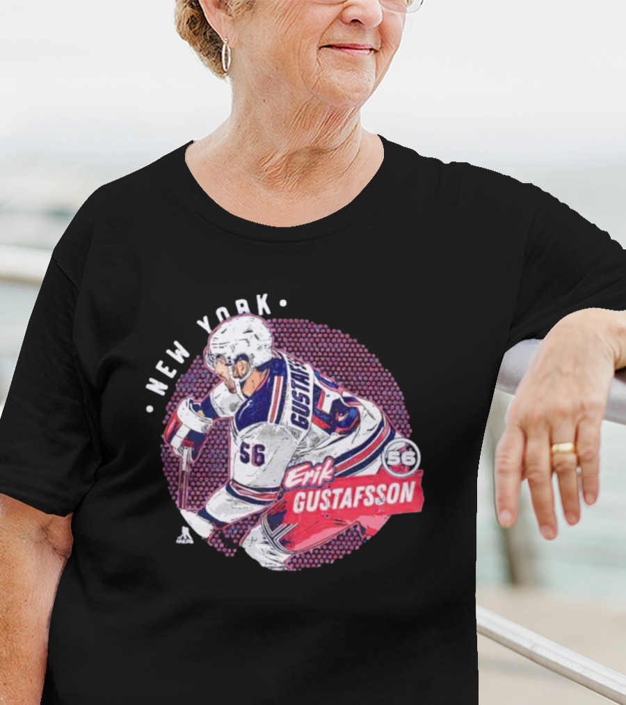 Erik Gustafsson New York Rangers 56 Hockey Player Dots T-Shirt