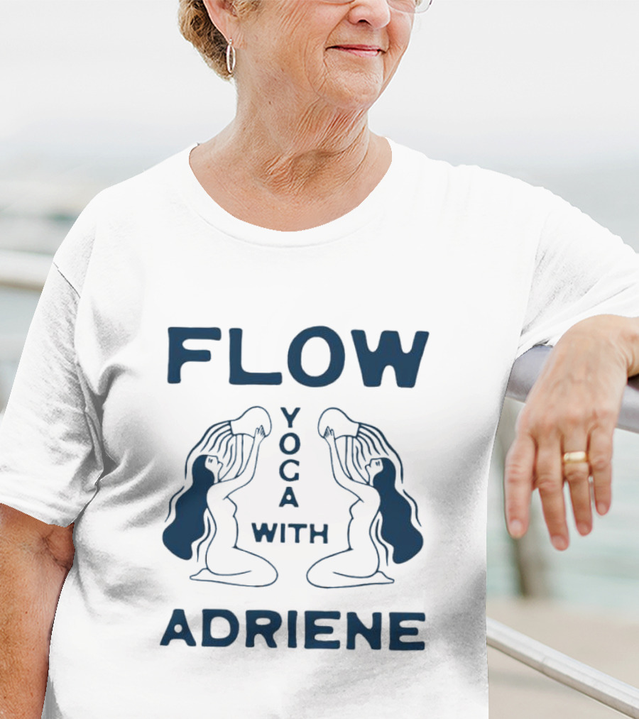Flow Yoga With Adriene Silhouette Meditation Pose Reflection T-Shirt