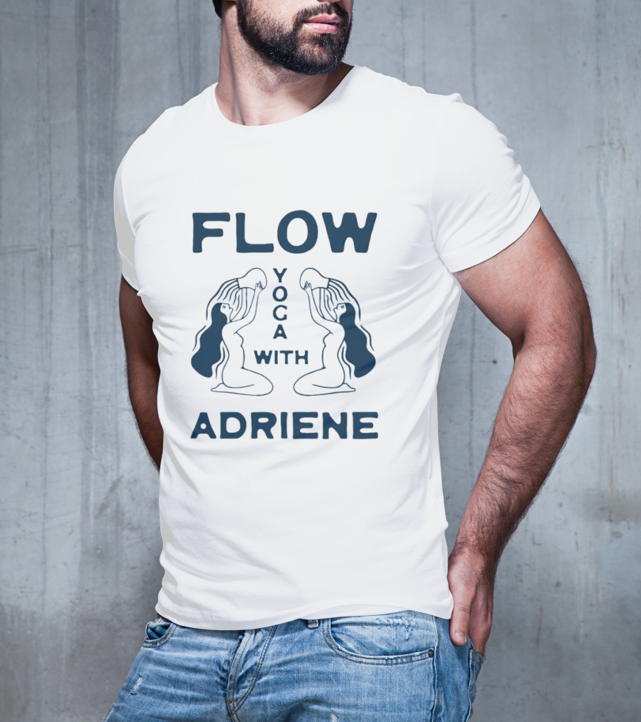 Flow Yoga With Adriene Silhouette Meditation Pose Reflection T-Shirt