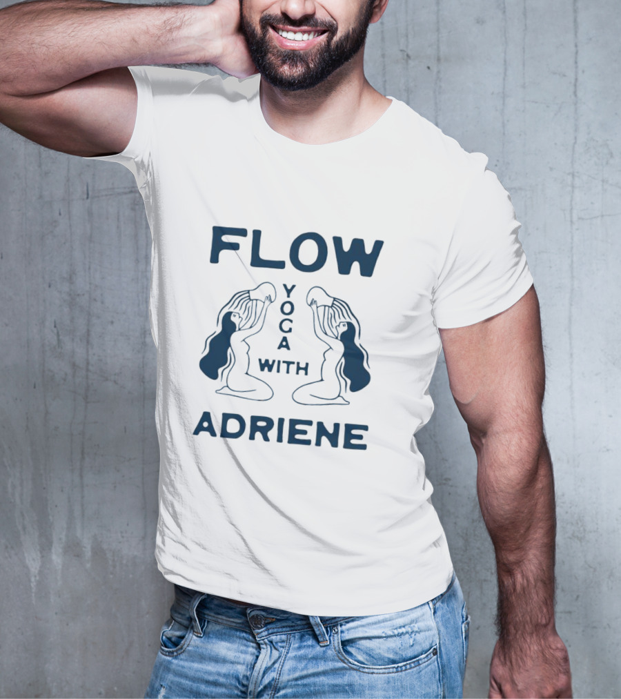 Flow Yoga With Adriene Silhouette Meditation Pose Reflection T-Shirt