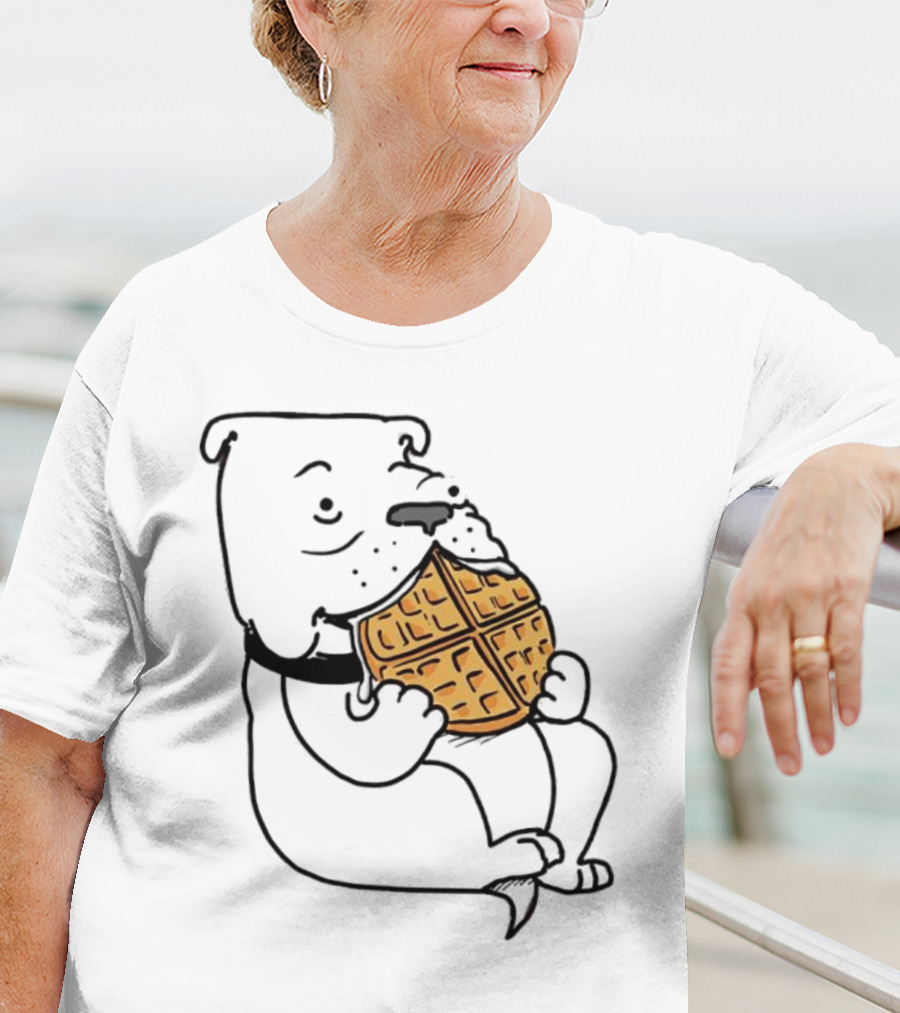Georgia Waffle Dog Eating Breakfast Snack T-Shirt