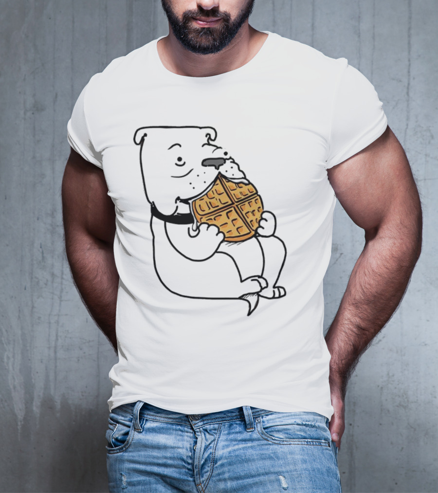 Georgia Waffle Dog Eating Breakfast Snack T-Shirt