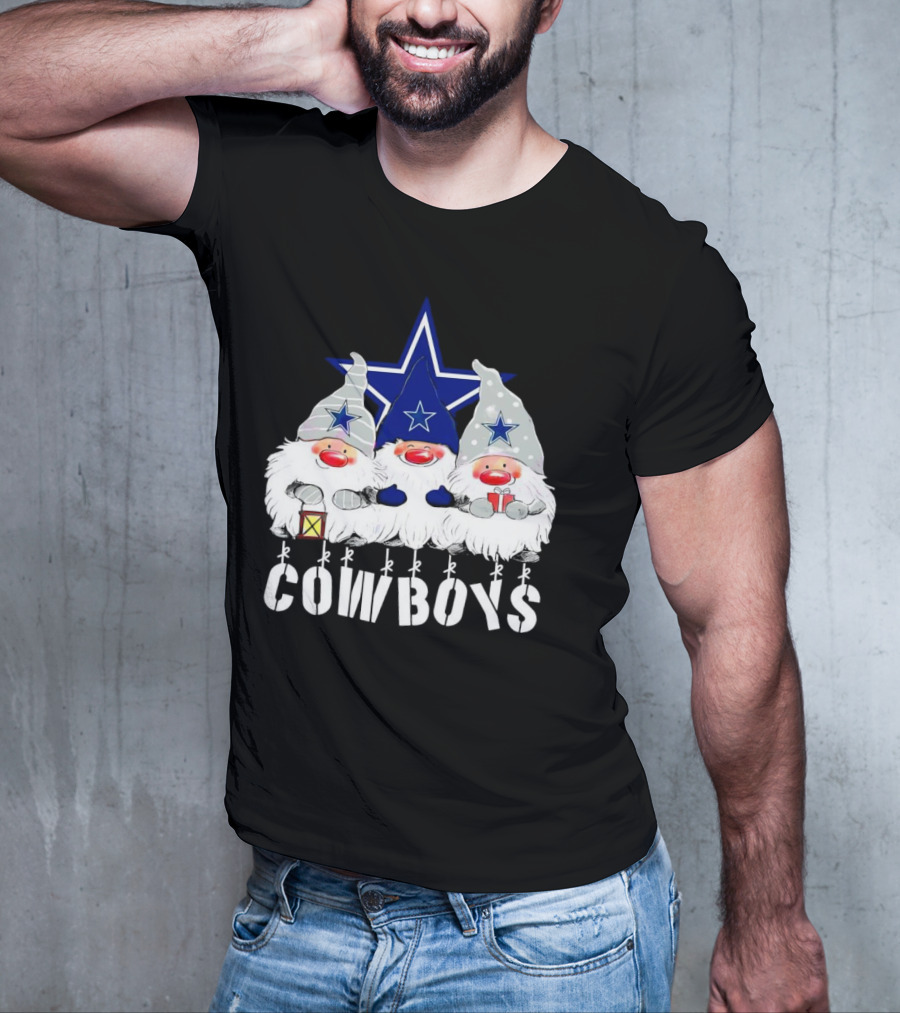 Gnomies Cowboys Christmas Star T-Shirt