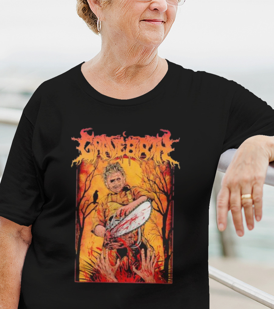 Gravebirth Chainsaw Leatherface Horror Scene T-Shirt