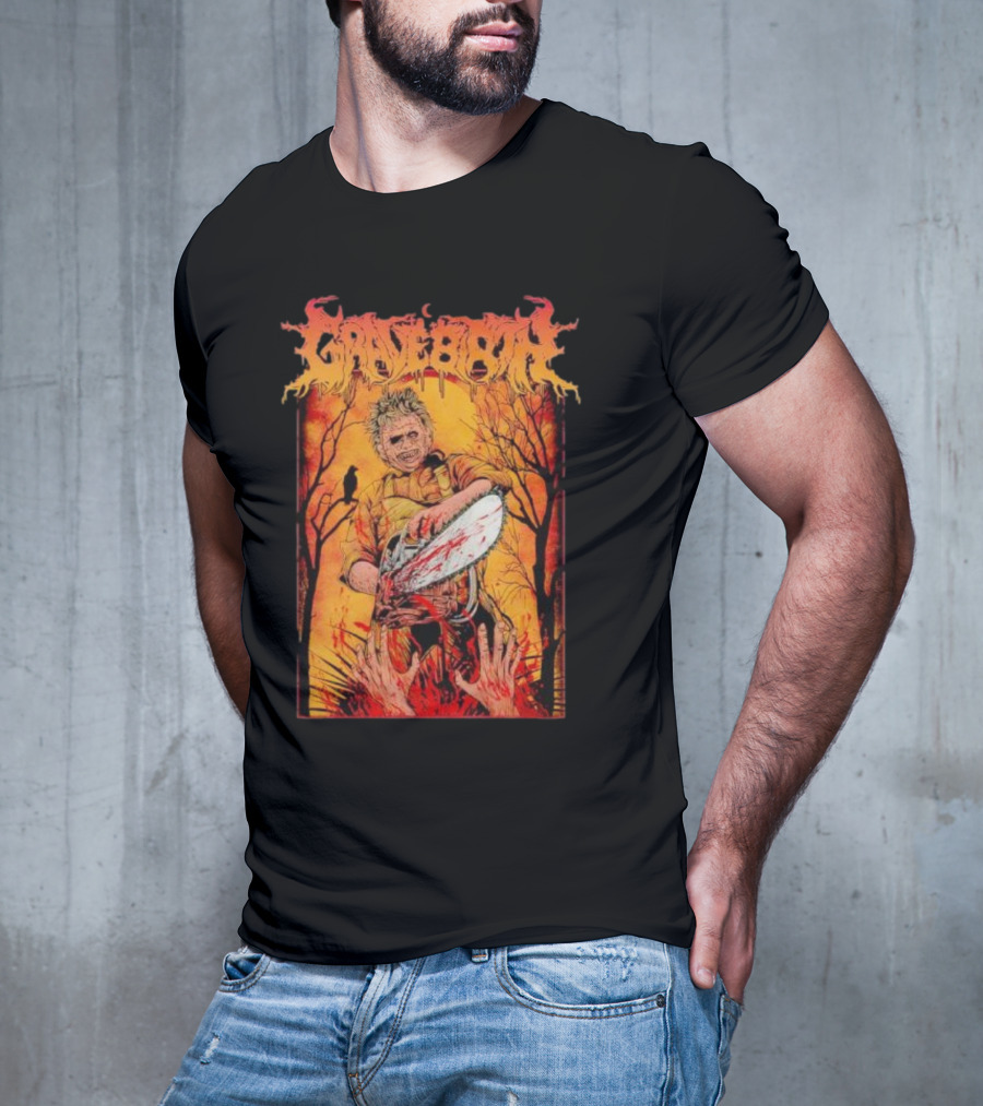 Gravebirth Chainsaw Leatherface Horror Scene T-Shirt