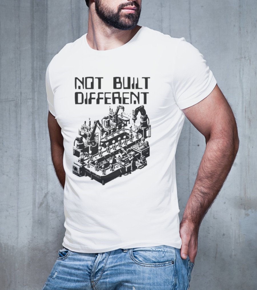 Not Built Different Assembly Line Robots T-Shirt