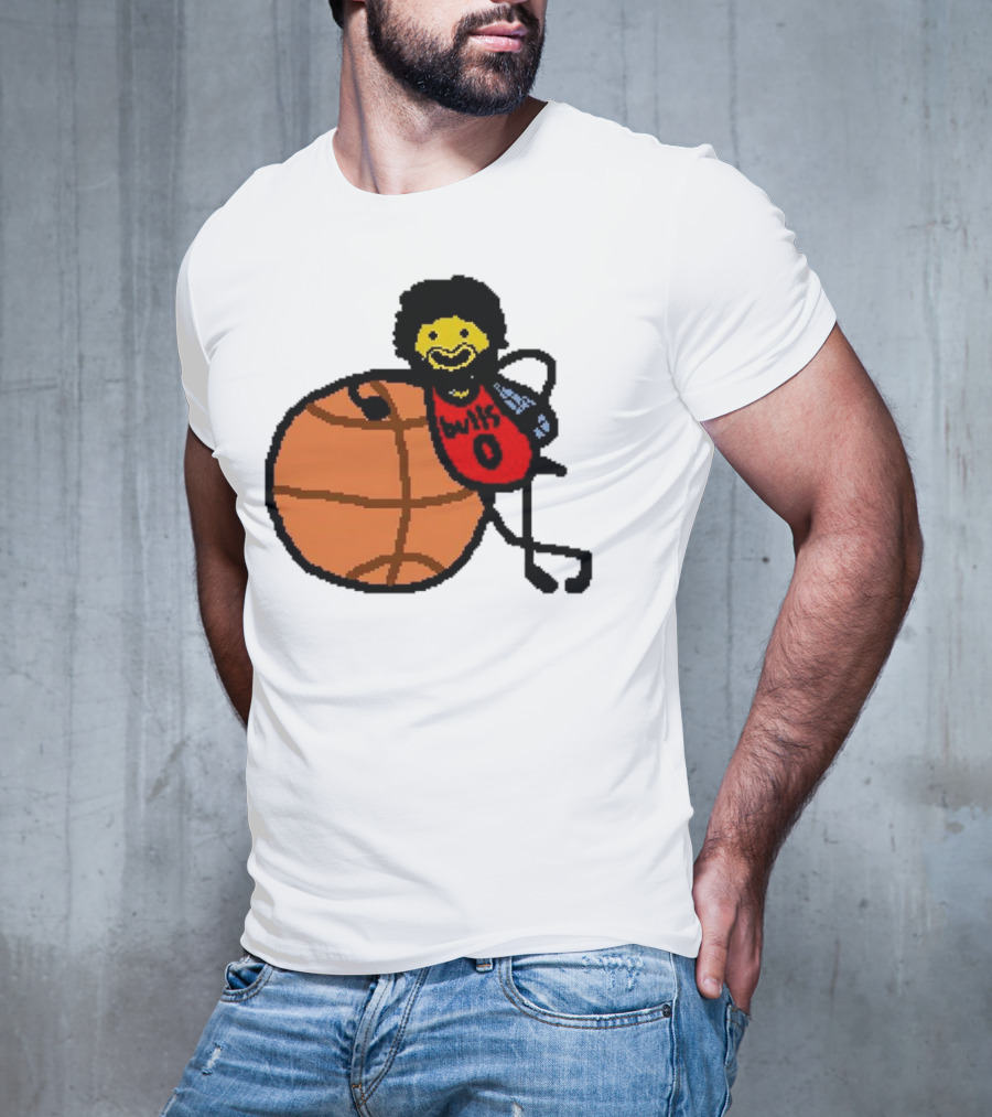 Co-Bee Chicago Bulls NBA Paint Cartoon Basketball Character T-Shirt