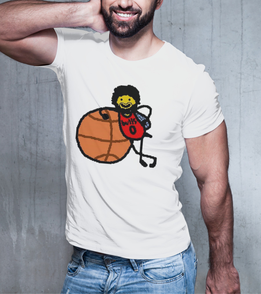 Co-Bee Chicago Bulls NBA Paint Cartoon Basketball Character T-Shirt