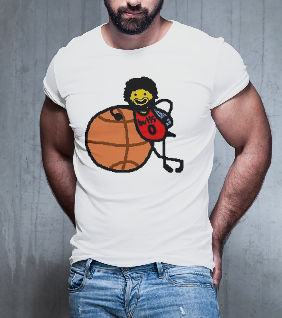 Co-Bee Chicago Bulls NBA Paint Cartoon Basketball Character T-Shirt
