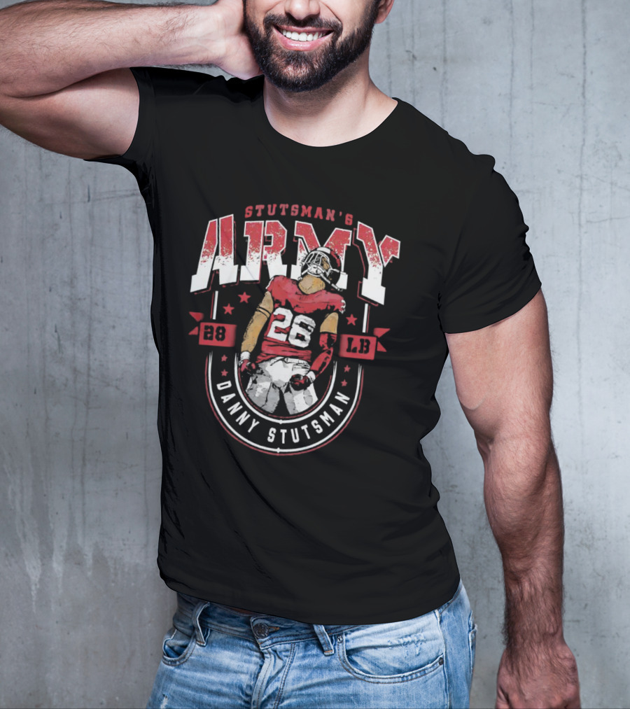 Stutsman's Army Danny Stutsman 28 LB Football Player T-Shirt