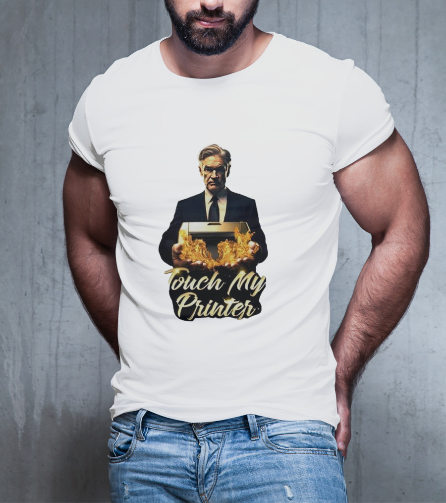 Jerome Powell Touch My Printer Flames Money T-Shirt