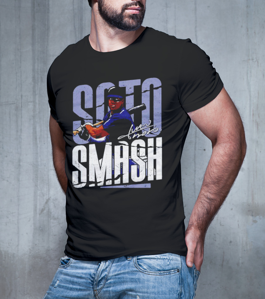 Soto Smash Juan Soto Cartoon Signature T-Shirt