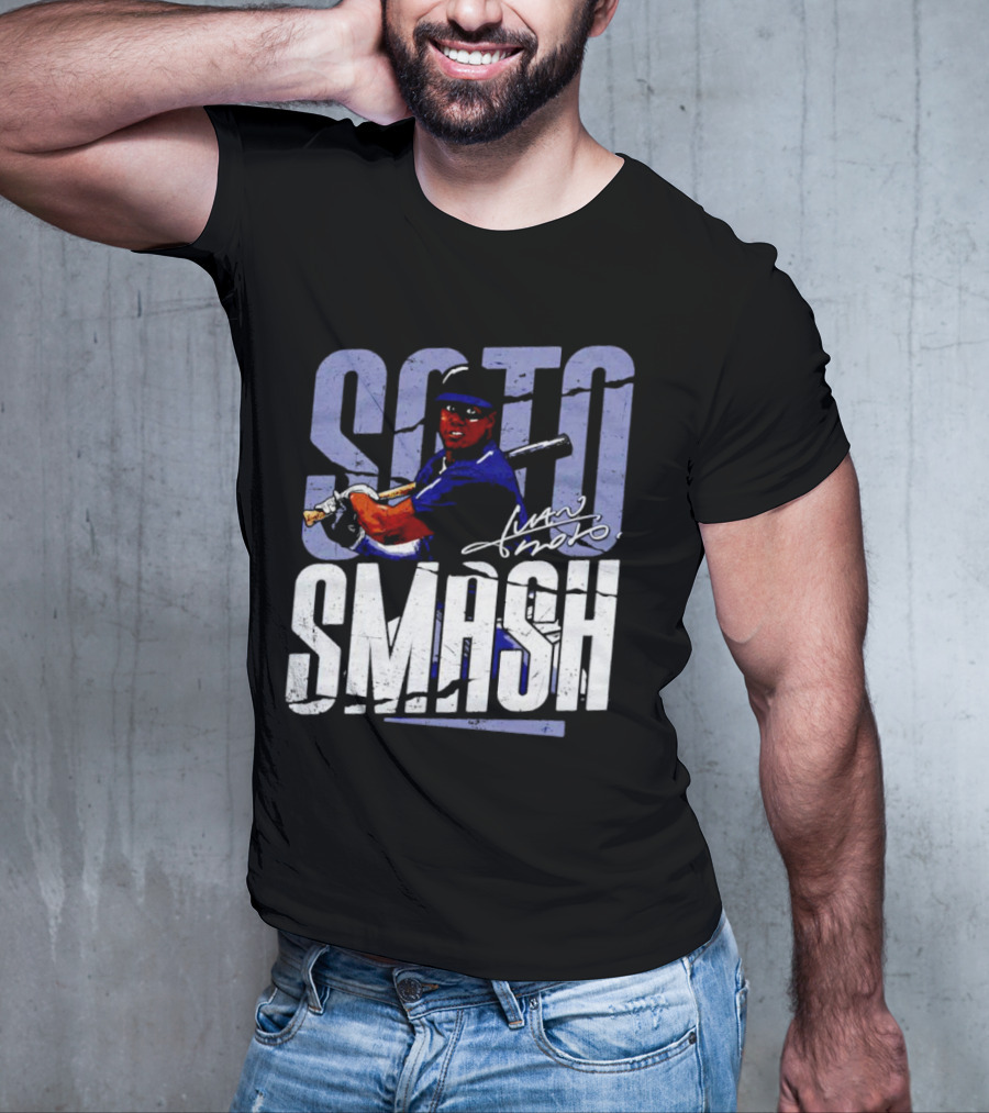 Soto Smash Juan Soto Cartoon Signature T-Shirt