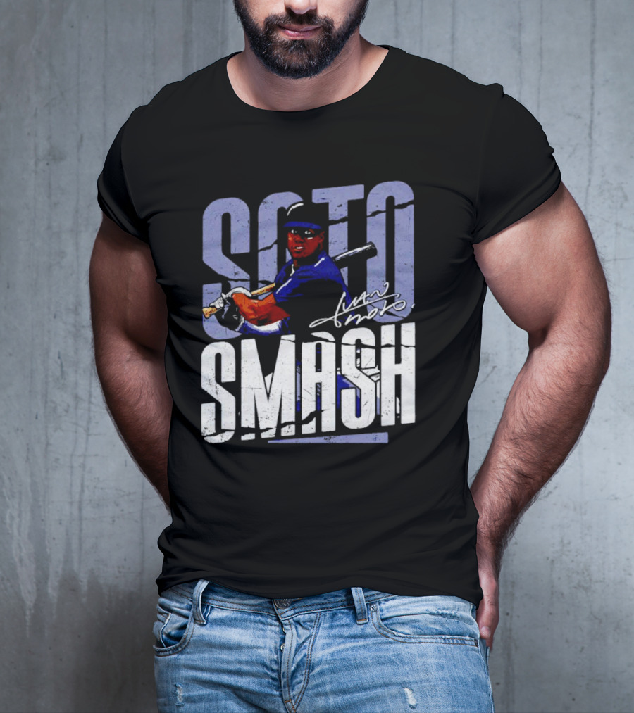 Soto Smash Juan Soto Cartoon Signature T-Shirt