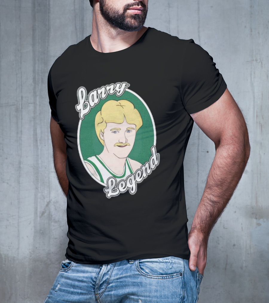 Larry Bird Legend Retro Illustration Basketball T-Shirt