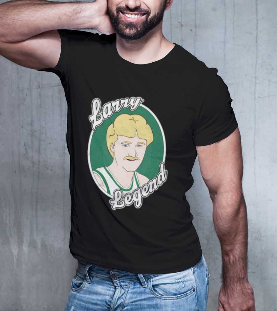 Larry Bird Legend Retro Illustration Basketball T-Shirt