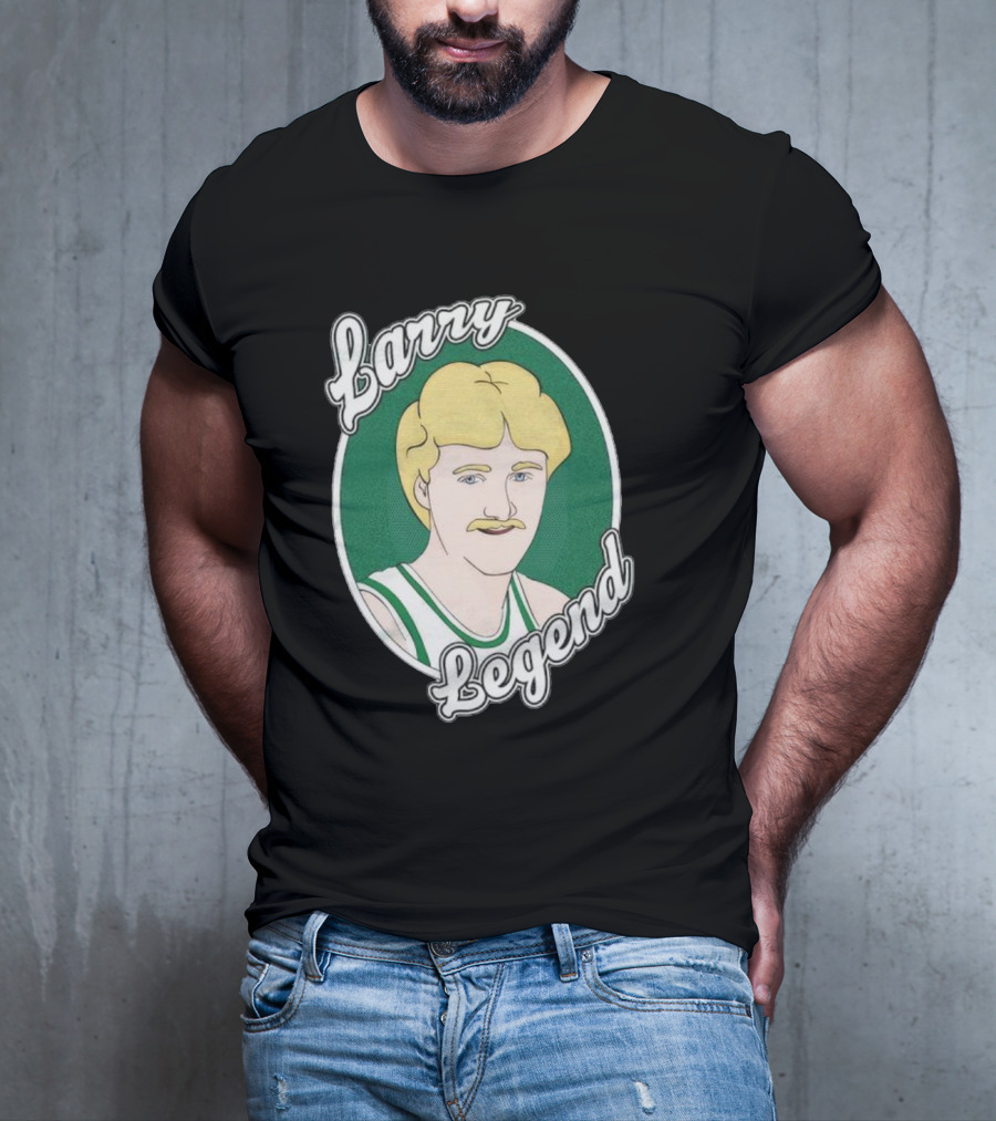 Larry Bird Legend Retro Illustration Basketball T-Shirt