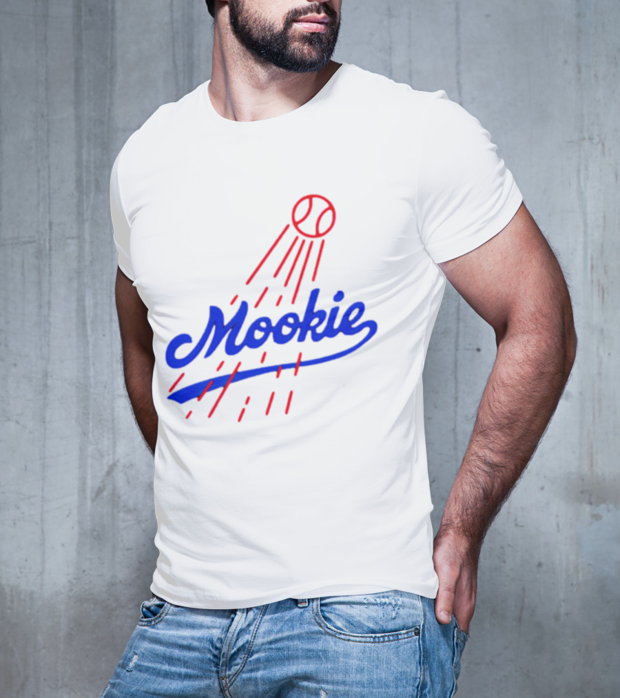 Mookie Signature Red Baseball Design Los Angeles Dodgers T-Shirt