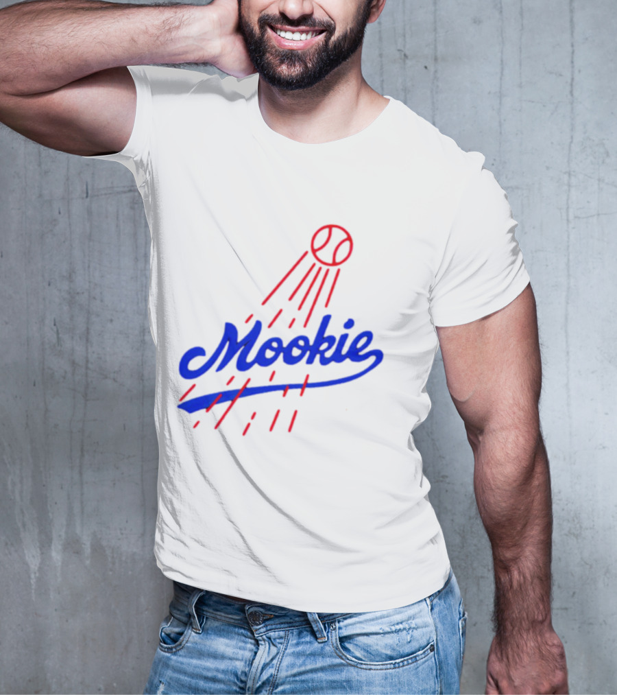 Mookie Signature Red Baseball Design Los Angeles Dodgers T-Shirt