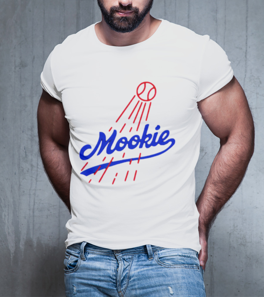Mookie Signature Red Baseball Design Los Angeles Dodgers T-Shirt