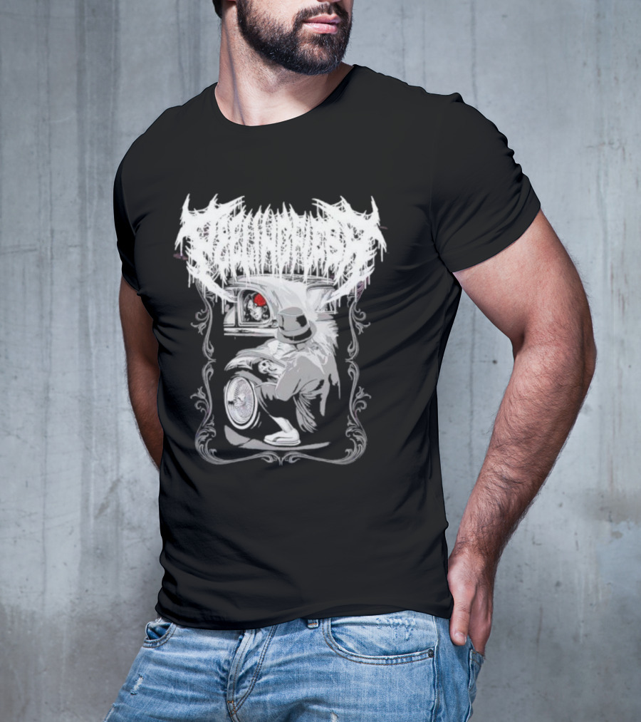 LOWRIDER PEELING FLESH SKULL CLASSIC CAR VIBRANT T-Shirt