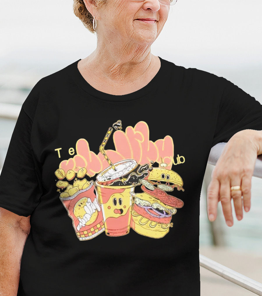 Unhealthy Club Fast Food Teξins Club Mascots T-Shirt