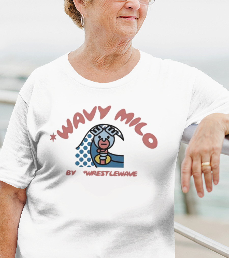Wavy Milo Wrestlewave Retro Cartoon Character T-Shirt
