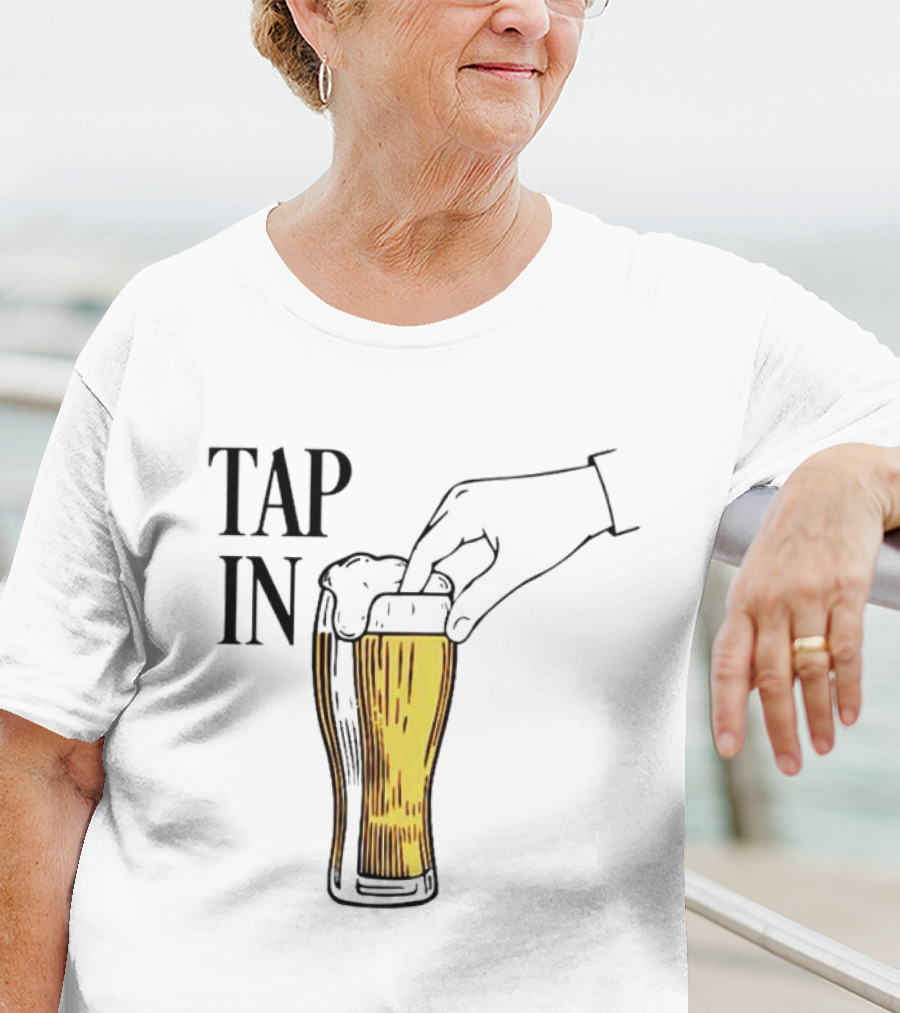 Tap In Beer Burner Glass Hand T-Shirt