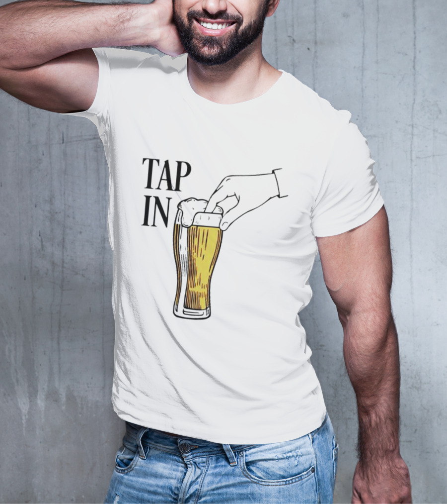 Tap In Beer Burner Glass Hand T-Shirt