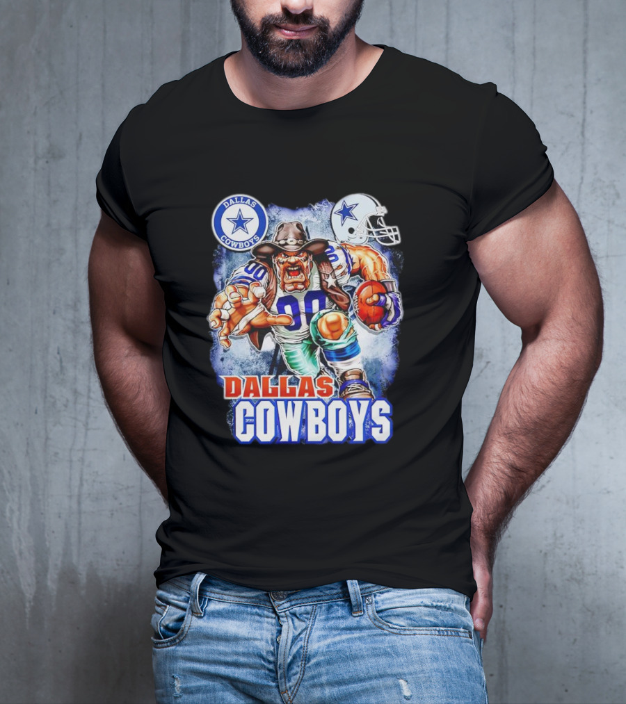 Dallas Cowboys Mascot Charger Helmet Star Logo Football Energia T-Shirt