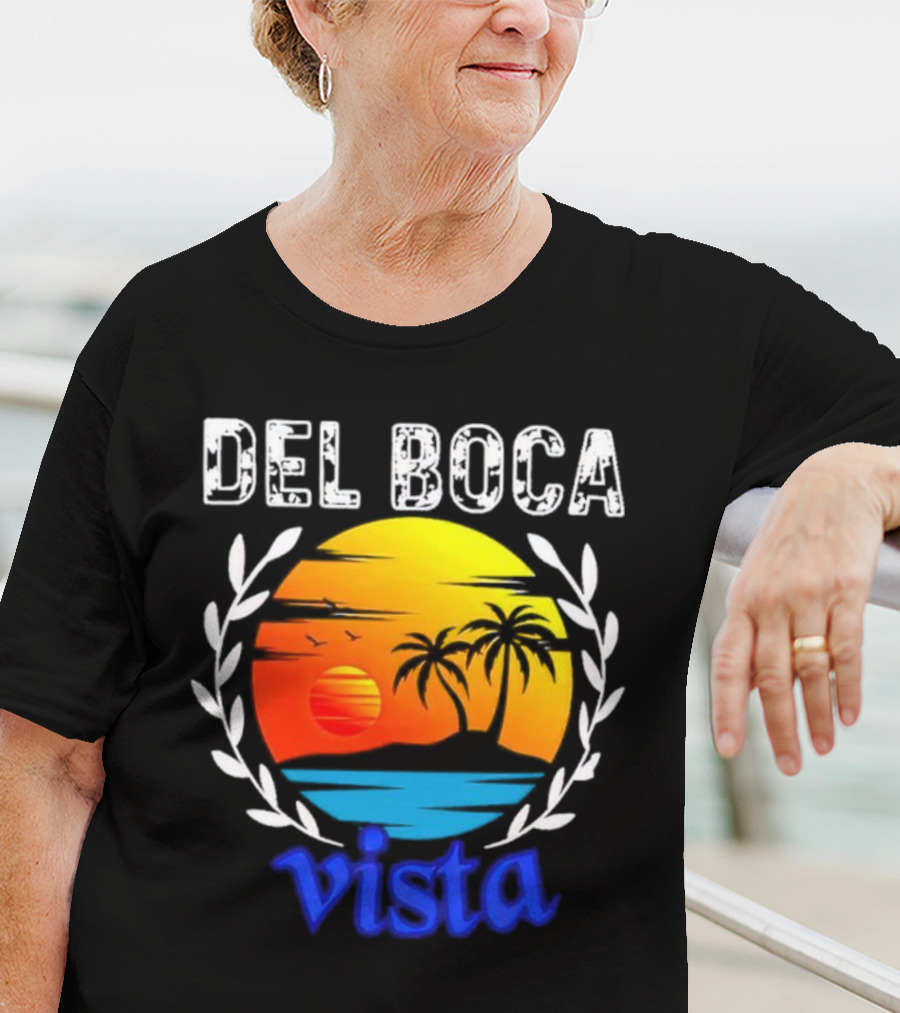 Del Boca Vista Palm Sunset T-Shirt