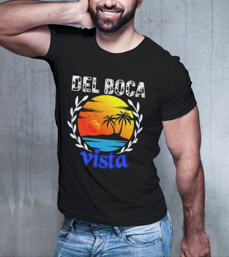 Del Boca Vista Palm Sunset T-Shirt