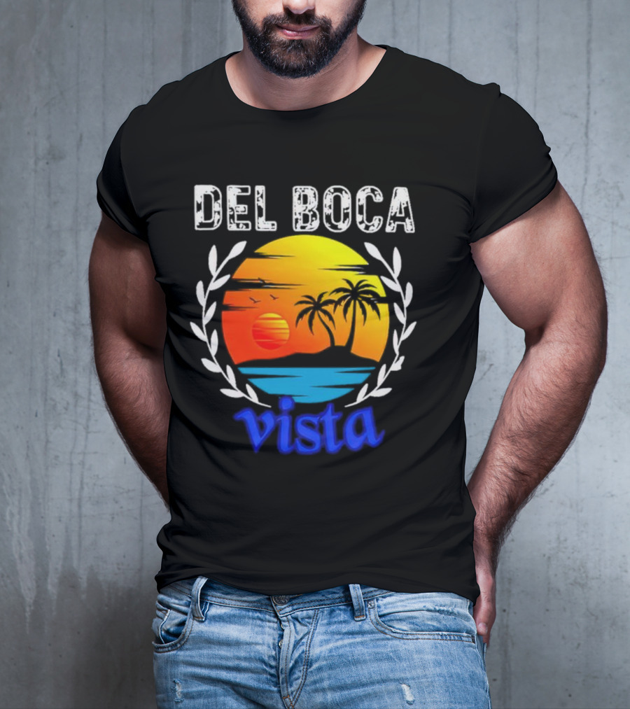 Del Boca Vista Palm Sunset T-Shirt