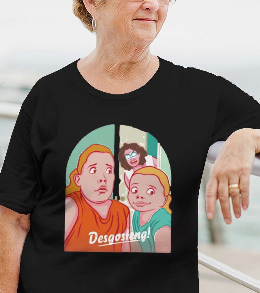 Desgosteng Nostalgic Cartoon Reaction Scene T-Shirt