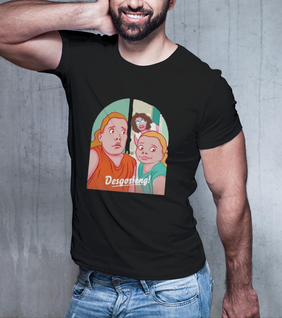 Desgosteng Nostalgic Cartoon Reaction Scene T-Shirt
