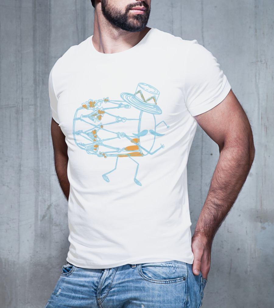Dhol Stache Mustached Drum With Top Hat T-Shirt