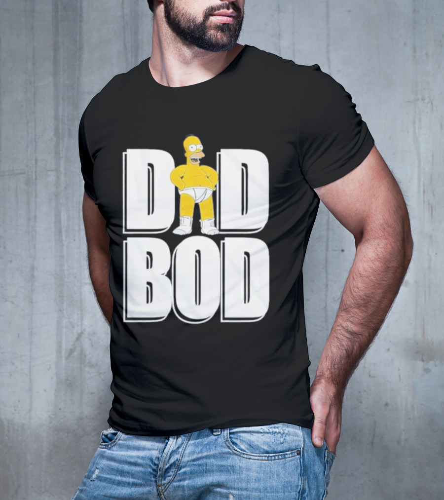 Homer Simpson Dad Bod Bold Cartoon T-Shirt