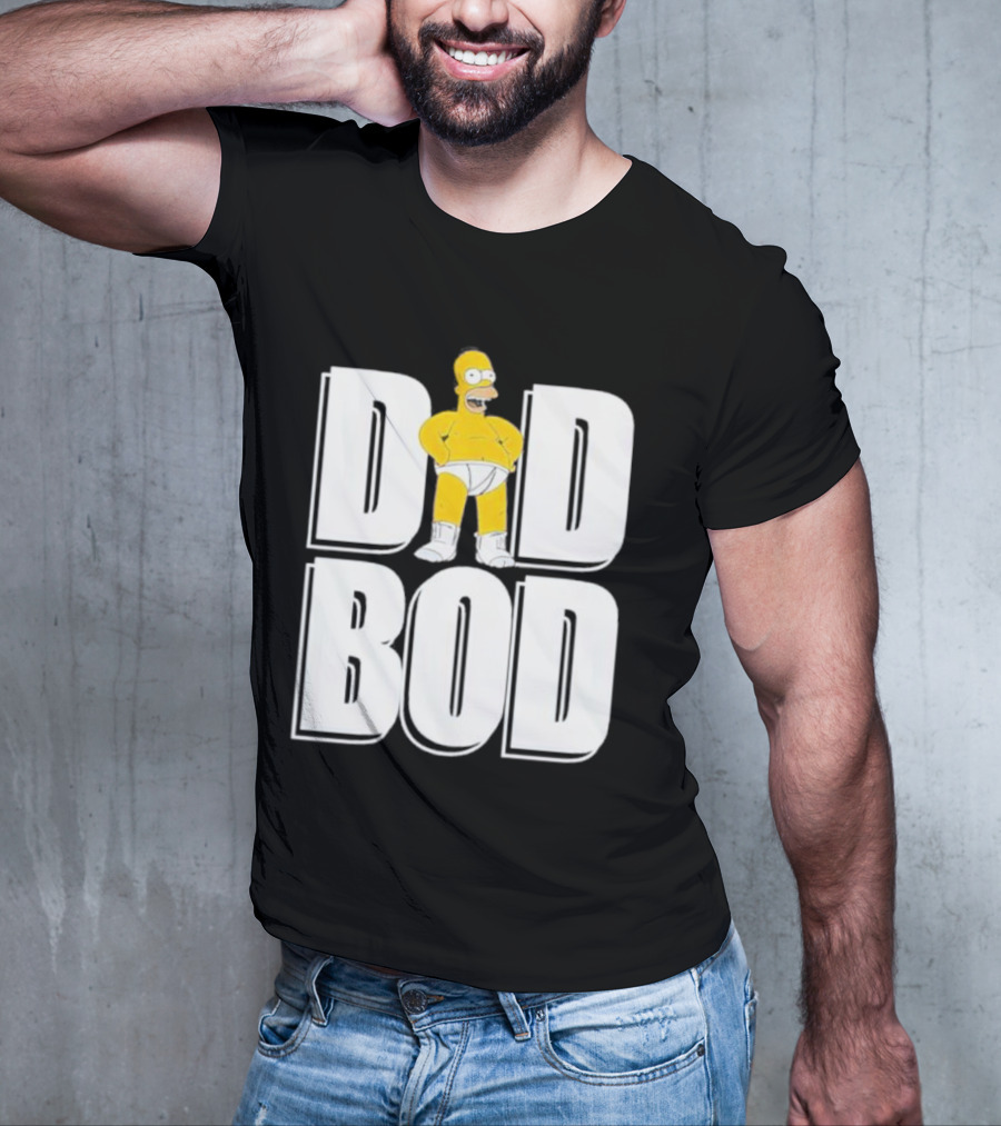 Homer Simpson Dad Bod Bold Cartoon T-Shirt