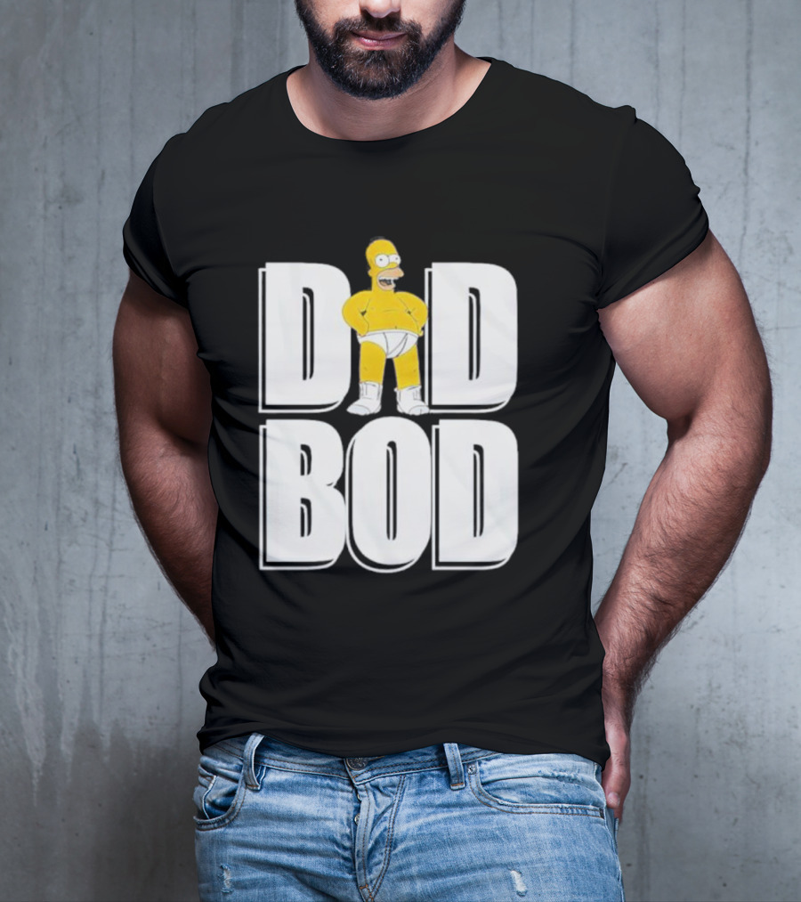 Homer Simpson Dad Bod Bold Cartoon T-Shirt