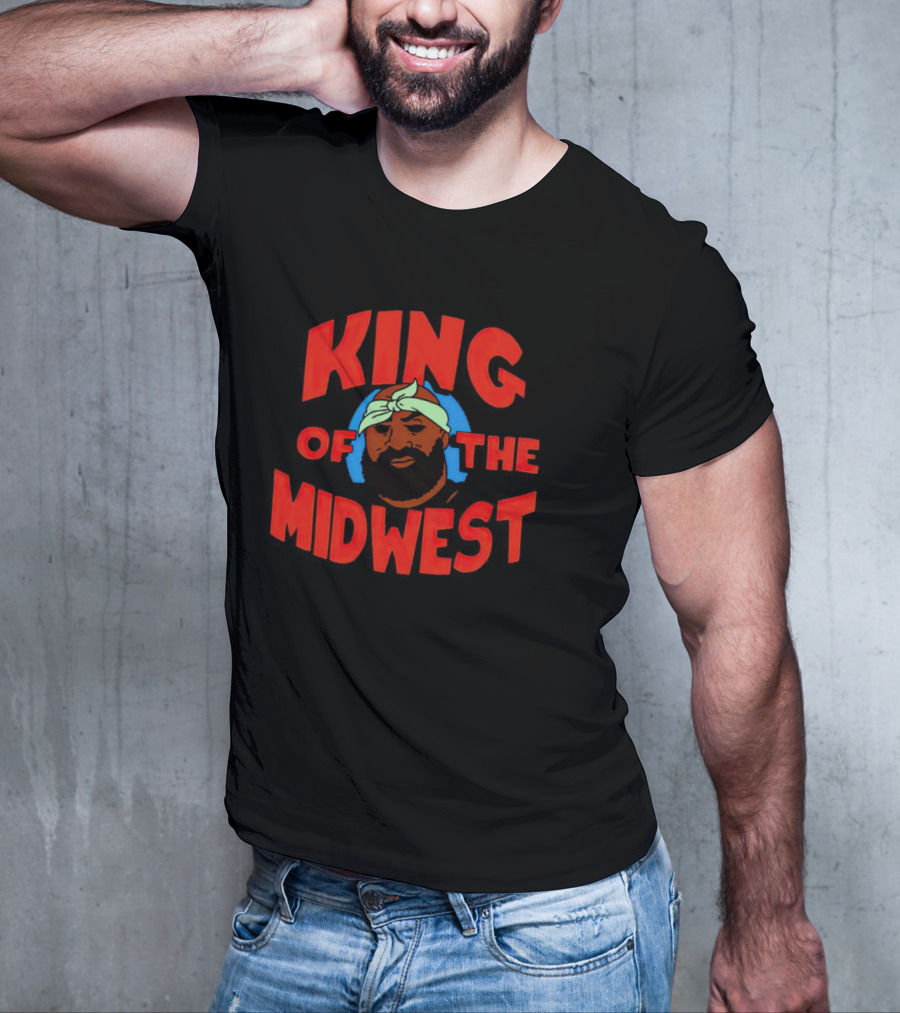 King Of The Midwest Isaiah Broner Style Art Character T-Shirt