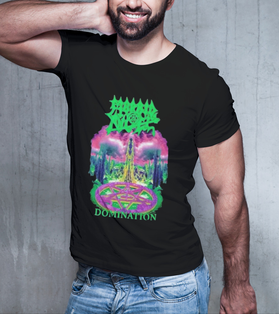 Morbid Angel Domination Pentagram Psychedelic Landscape Iconic T-Shirt
